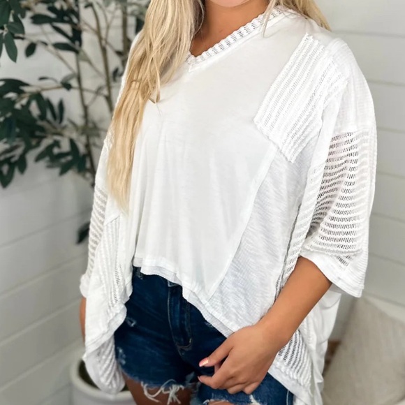 POL Songbird Gypsy Long Sleeve Top in White Size Large NWOT - Picture 7 of 7